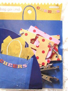 Colorbok Cheers Bag Garland Banner Gift Bag Decoration Polka Dot Reusable